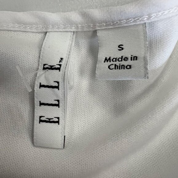 Elle Women's Textured Sleeveless Top White Size Small - Picture 8 of 9